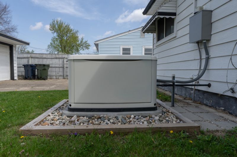 Residential Backup Generator in Driveway